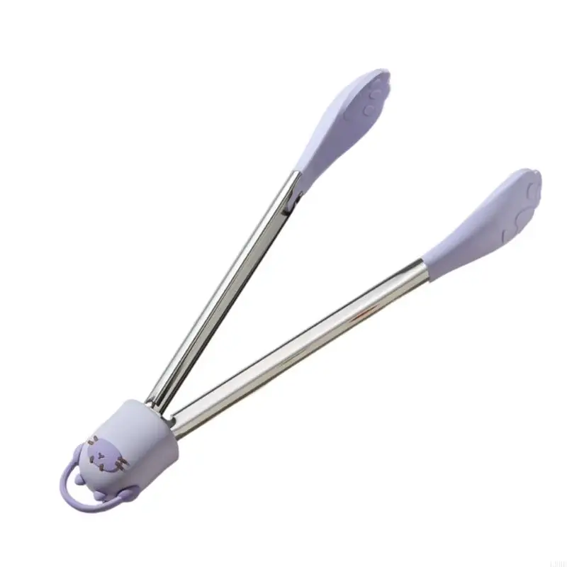 L9BE Multifunctional Silicone Cooking Tongs Safe For Nonstick Pan Perfect For Everyday Kitchen Tasks And Entertaining