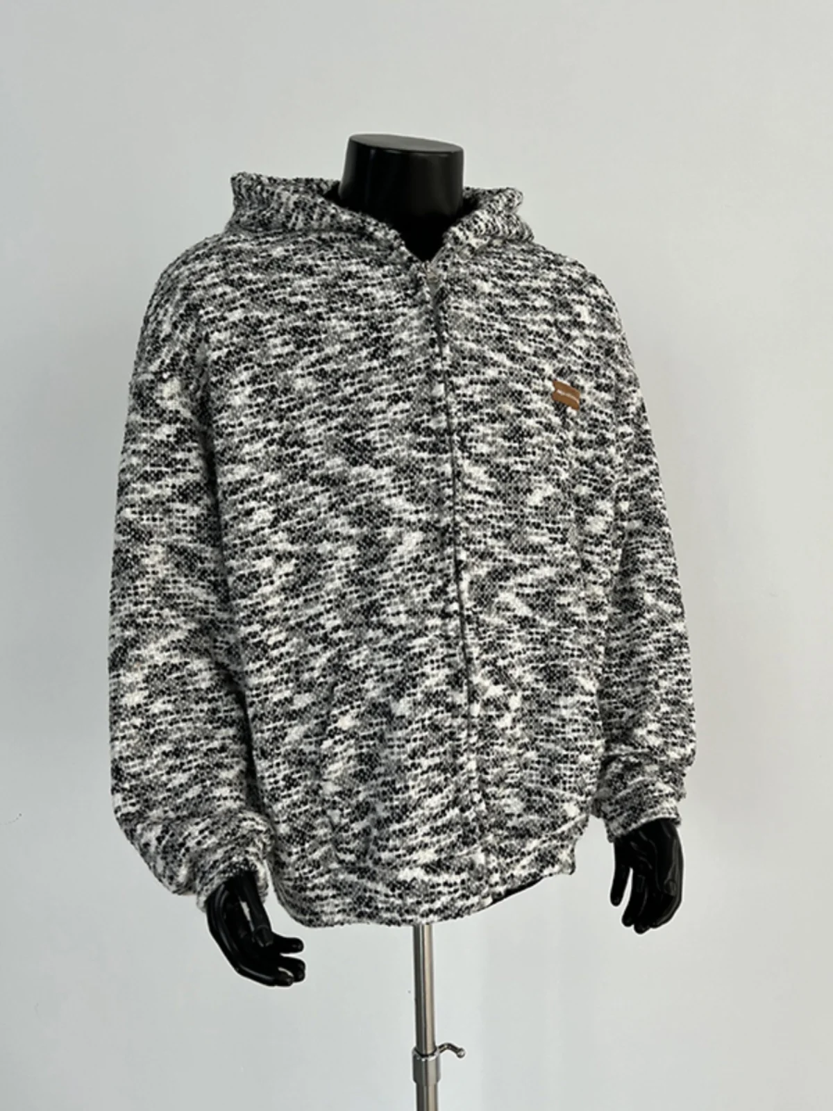 

Ice Cr Dot Open Cardigan Hoodie Men's Autumn Winter American Retro High End Lazy Heavyweight Hardwearing Sweatirt