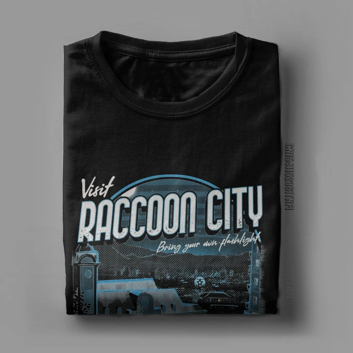 Visit Raccoon City Men T Shirt Vintage Tees Classic Short Sleeve Crew Neck T-Shirts 100% Cotton Printed Tops