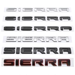 Metal Car Sticker Body Side Badge SIERRA Logo Emblem For GMC Pickup Truck Tail Decor Sticker Decal Accessories