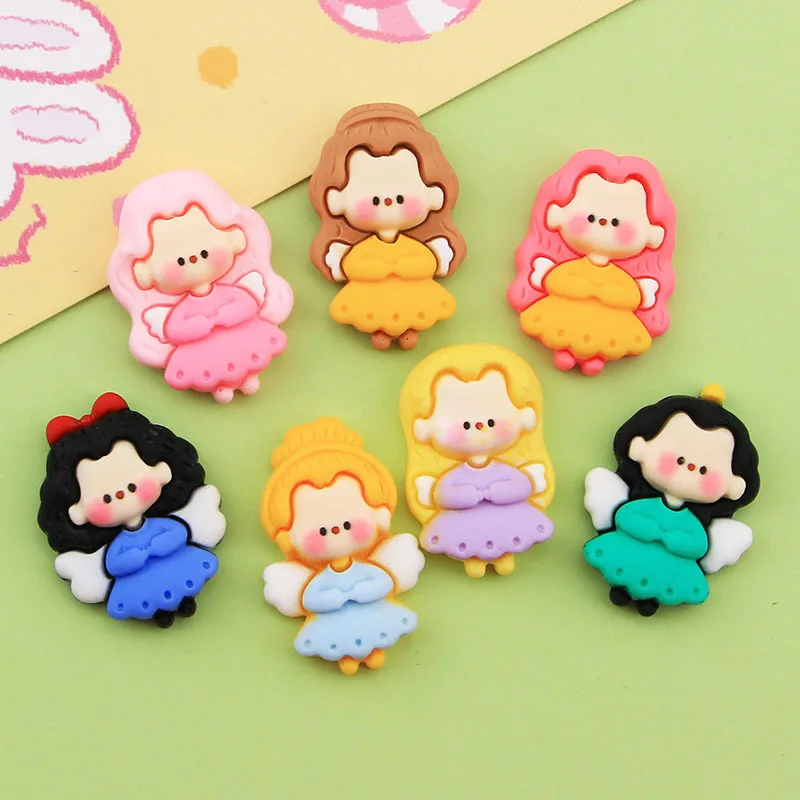 10pcs Baby Angel Resin Flatbacks Cabochons Embellishment For Scrapbooking Cardmaking Cute Fairy Girls Resins Flat Back Buttons