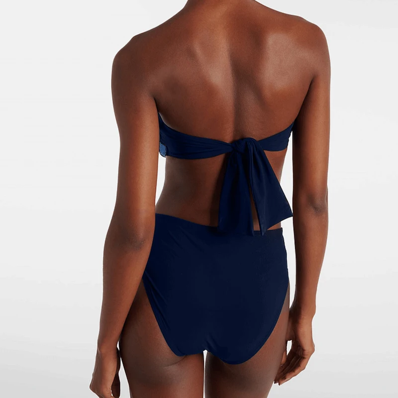 Two Piece Flower Sexy Swimsuit Women Bikini Bandeau Biquini Female Push Up Swimwear Ptachwork Bathing Suits Bodysuit Beachwear