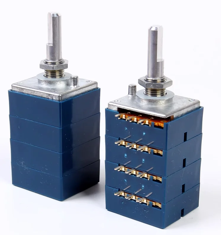 2pcs/lot Japan original ALPS RK27 10KA 20KA 50KA 100KA quadruple half round shaft balanced volume Potentiometer free shipping