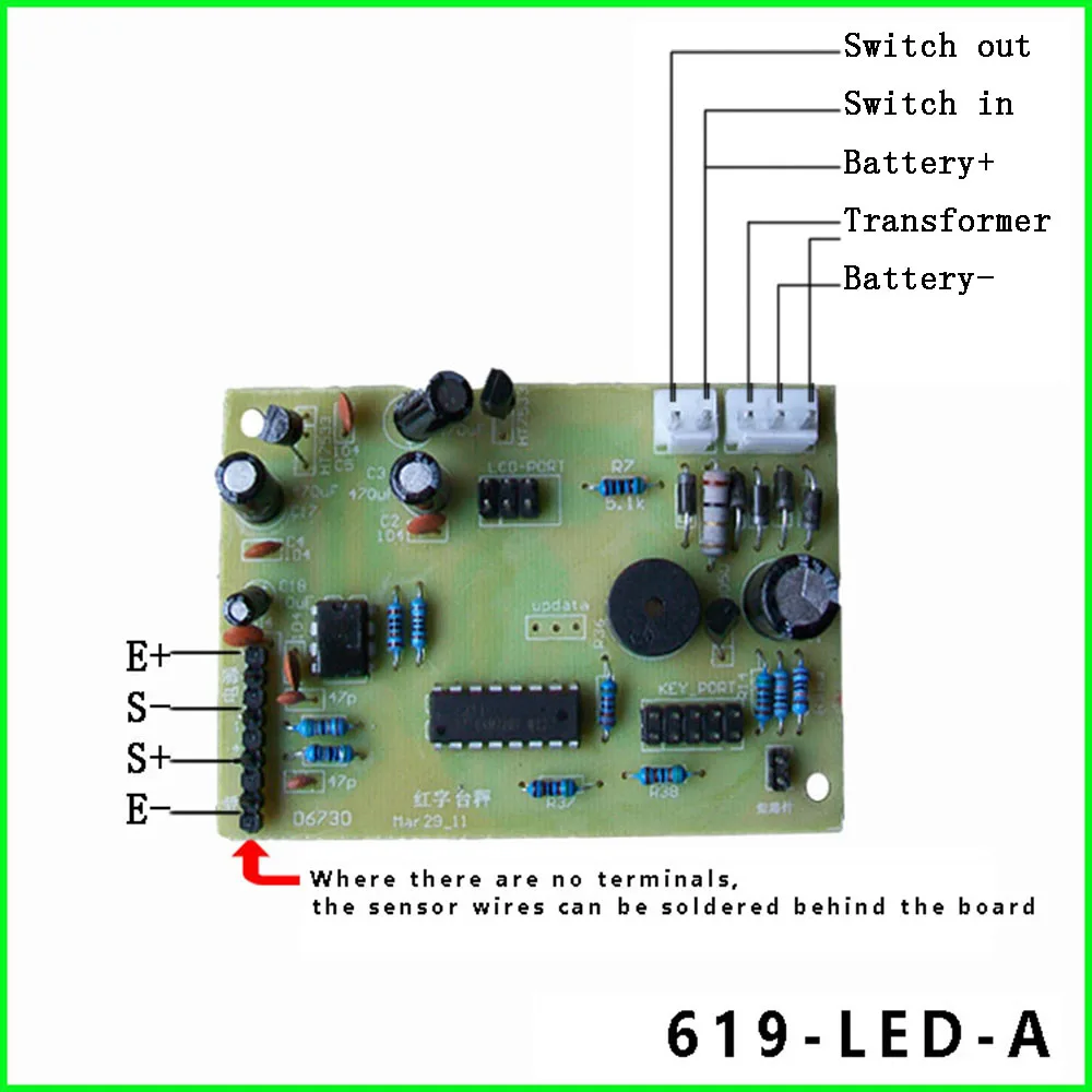 Placa de circuito de chip de placa-mãe de balança eletrônica led lcd acessórios de balança eletrônica display de palavra vermelha preta, feito na china