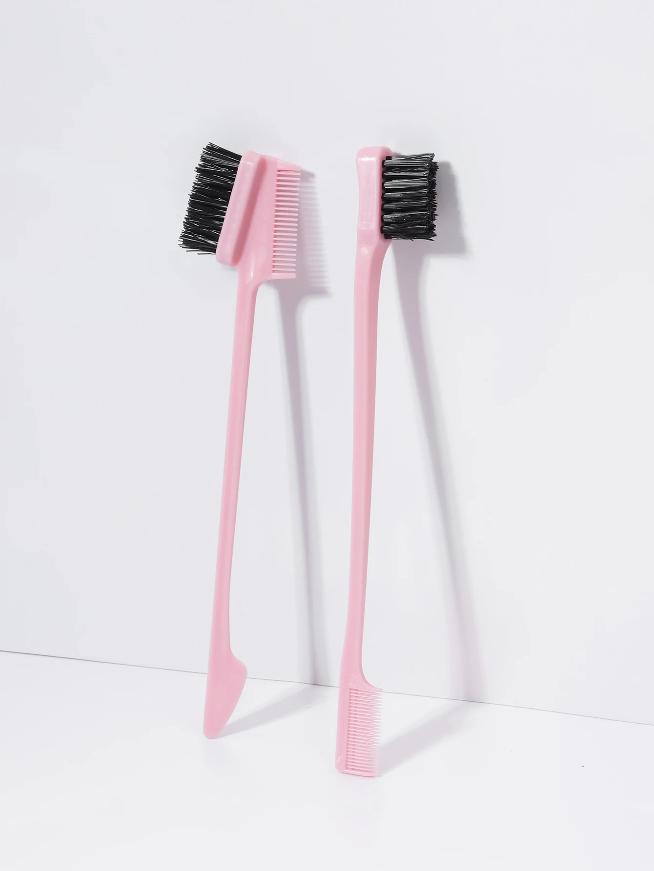 

2 шт. щеточки для укладки волос, подходят для укладки волос по краям и бровей у женщин, специально для париков из натуральных волос.