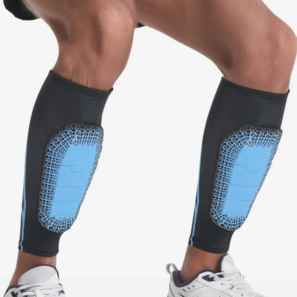 Calf Sleeves Anti-collision Leggings Anti-slip Silicon Strips Built-in Anti-collision Pad Elastic Fabric Rebound Protection