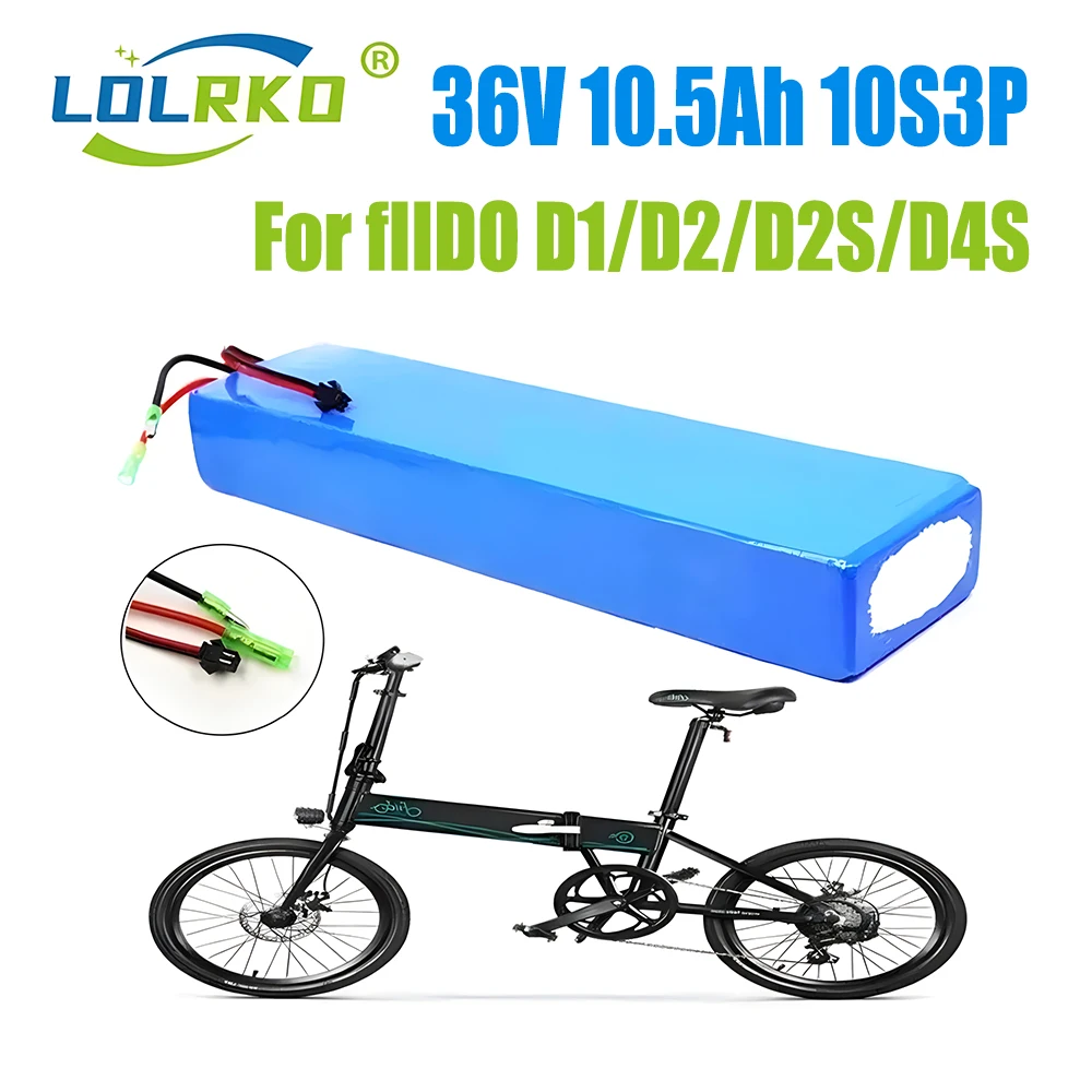 

18650 lithium ion Battery Pack 10.5Ah 10s3p 36V Battery for FIIDO D1/D2/D2S D4S Folding Electric Moped City Bike Battery