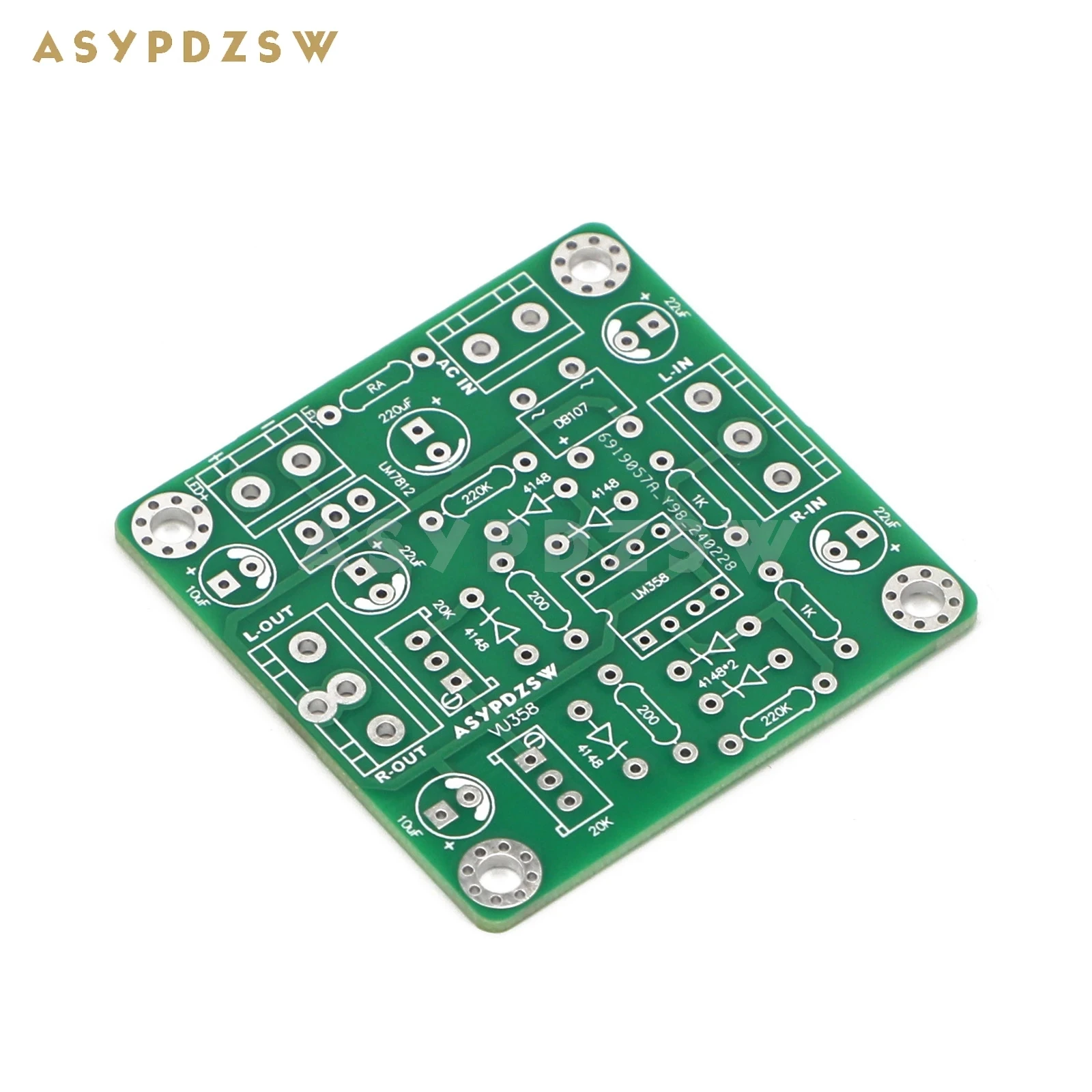 5 PCS VU358 VU Level LM358 Audio Meter driver Bare PCB L and R channel adjustable sensitivity