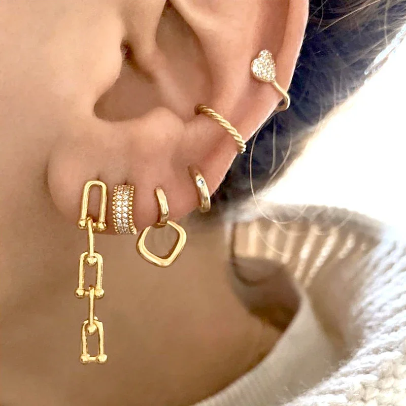 Pendientes de aro con borla de estrella para mujer, aretes de plata de ley 925 con colgante geométrico Vintage, joyería de moda, regalo