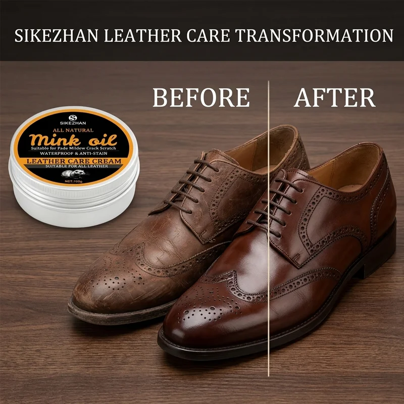 100/50g Premium Shoe Polish Leather Conditioner Color Restorer For Boots Dress Shoes Quick Dry Long Lasting Protection Care Balm