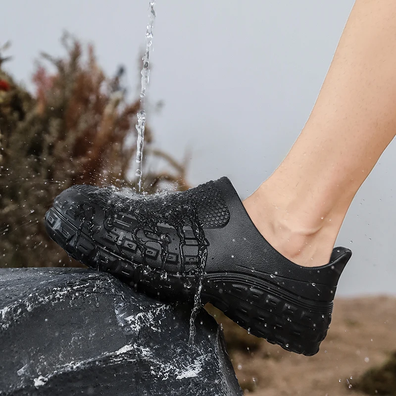 

Men's Kitchen Waterproof, Non-Slip, Oil-Resistant, Wear-Resistant Work Shoes, Dual-Purpose Chef Shoes, Sandals