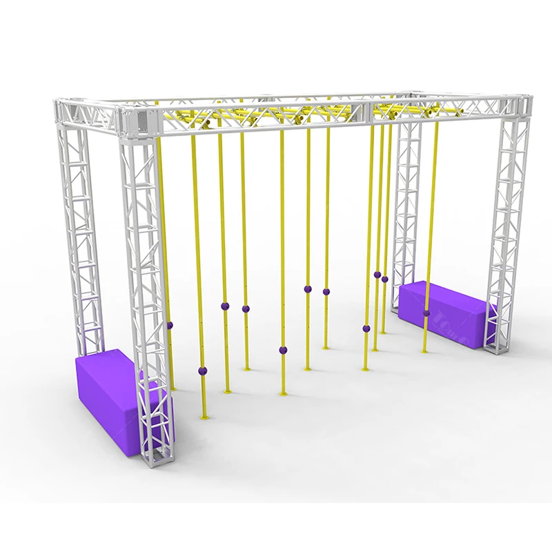 

Ninja Training Facility SEA of POLES WITH BALLS Kids Ninja Warrior Obstacle Course for Children Teenagers Adults
