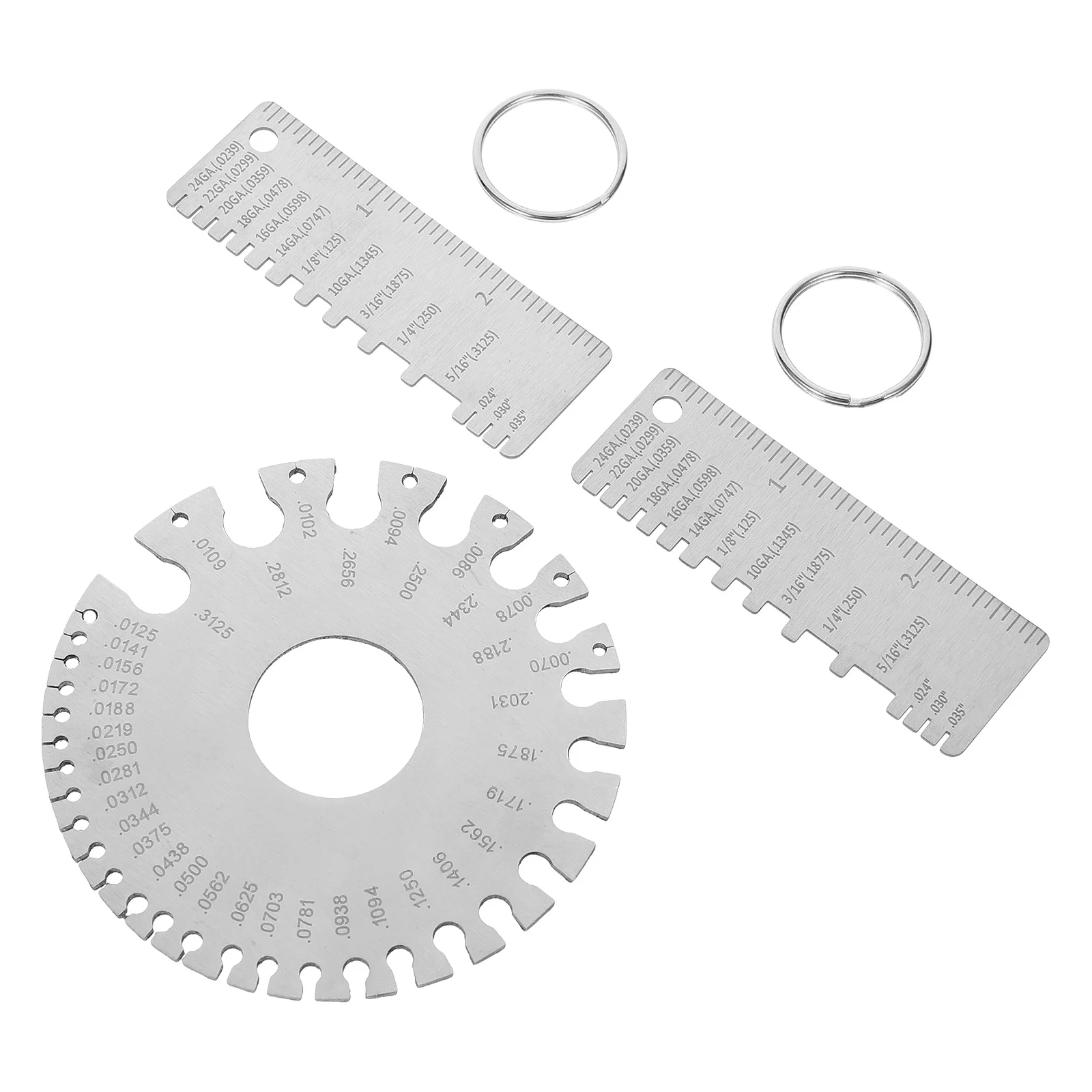 3Pcs Zuverlässige Schweißen Dicke Gauge Draht Blech Mess Werkzeug Hohe Präzision Edelstahl Tragbare Draht Gauge