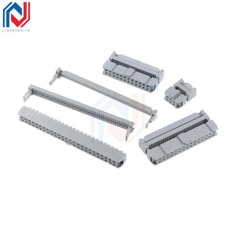 10Pcs 2.54mm Fc-6/8/10/12/14/16/20/30/40/50/64 Pin/P Female Plug DownLoad Cable Connector Idc Box Header Socket Wire - Image 4