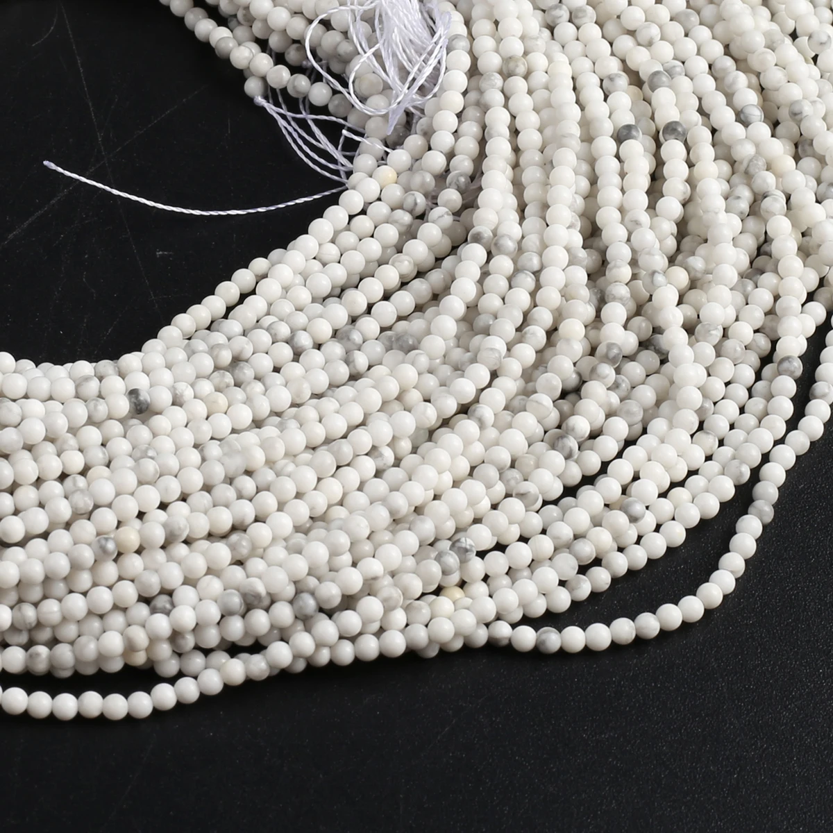 

Natural Stone Small Round Beads Loose White Turquoise Spacer Bead for Jewelry Making Diy Women Necklace Bracelet Accessories