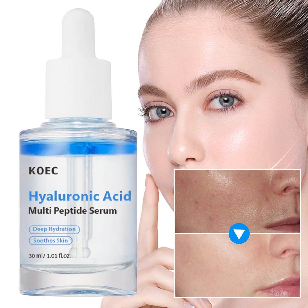 

30ml Hyaluronic Acid Multi Peptide Serum Deeply Hydrates Plumping Skin Essence,Anti-Aging Polypeptide Face Essence For Skin Care