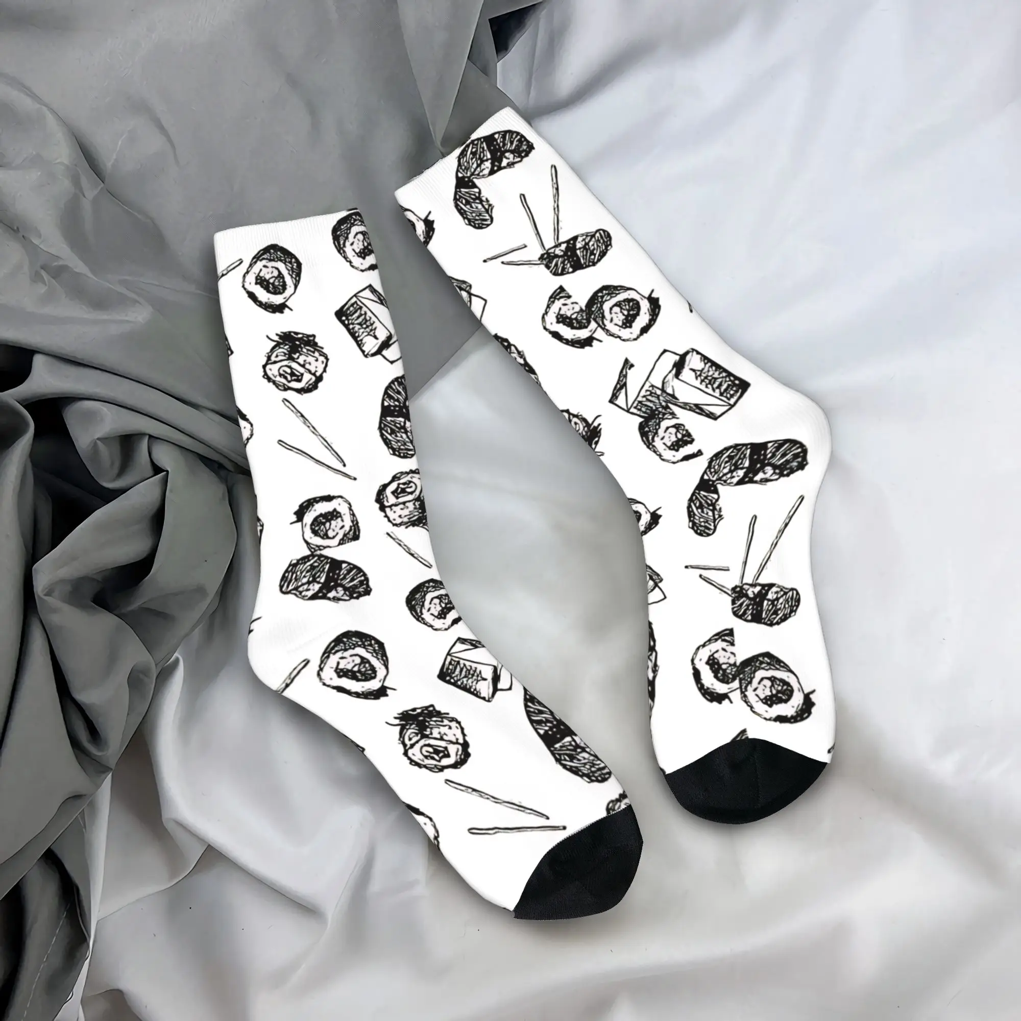 

I Love Sushi Social Media Graphic Stockings Trendy Socks Adults Men Quality Socks Winter Running Graphic Anti Sweat Socks Gift