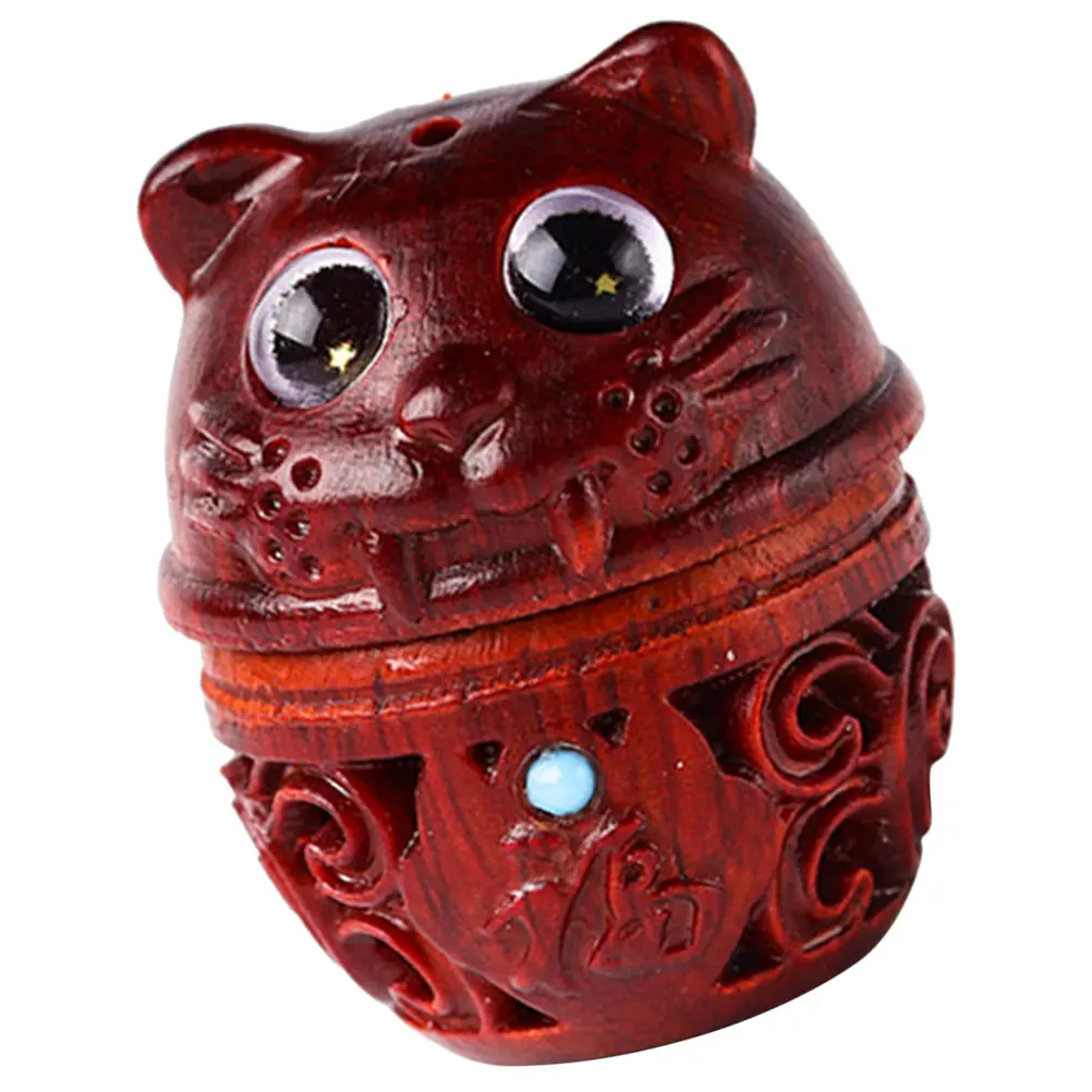 

Sandalwood Tiger Charm Keychains Vintage Wooden Pendant for DIY Crafts Aromatherapy Car Decor Necklace Accessories