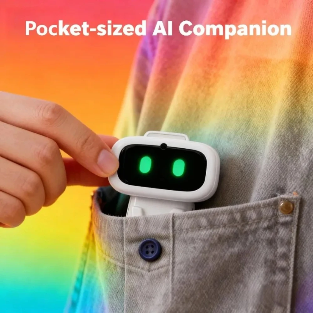 Aibi Pocket Pet - Wearable ChatGPT AI Companion with Voice, Emotion Interaction, Singing & Dancing. Magnetic & Ultra Portable