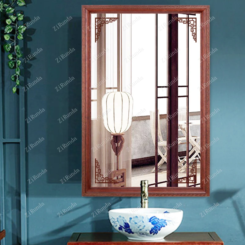 Wall mounted makeup mirror, rectangular display, large mirror, bathroom accessories