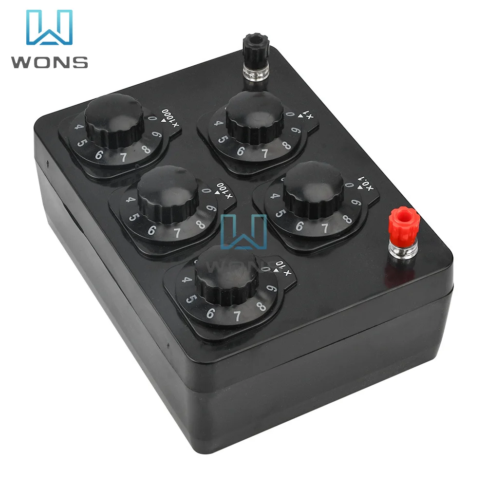 Resistência Variável Caixa Década Resistor Equipamento Experimental para Resistência Física Caixa Resistência Metros 0-99999 Ohm