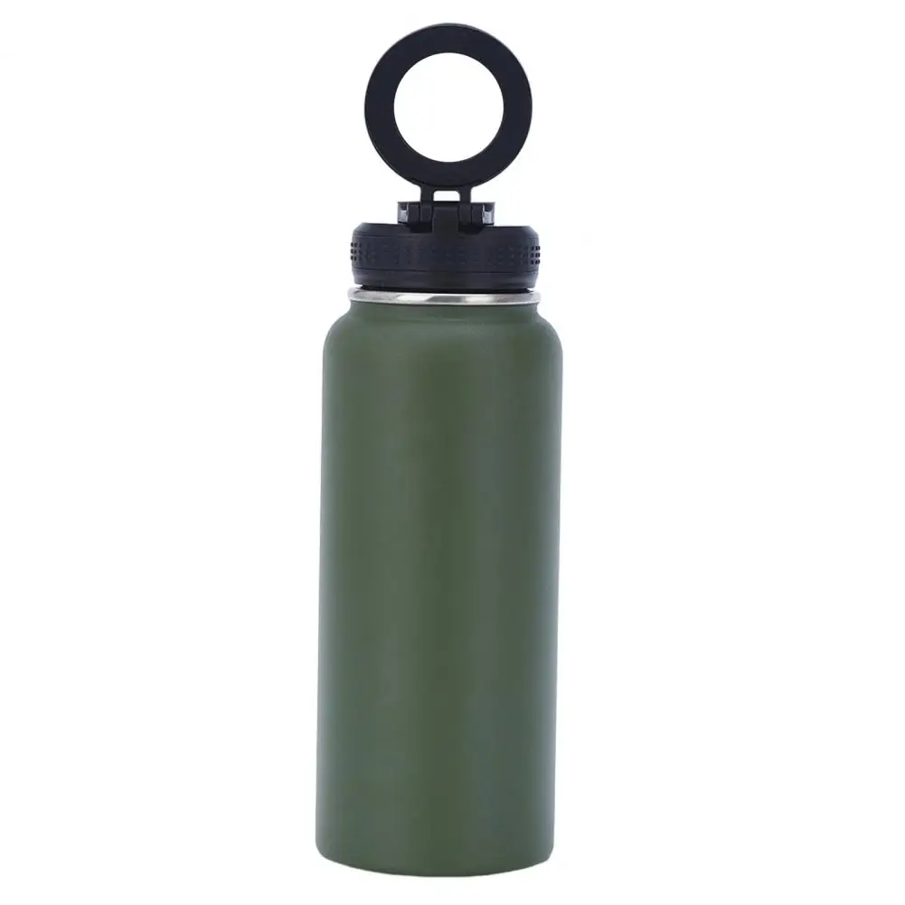 Leak-proof Insulated Kettle Stainless Steel Insulated Water Bottle with Magnet Phone Holder Stand for Gym Travel Leak-proof