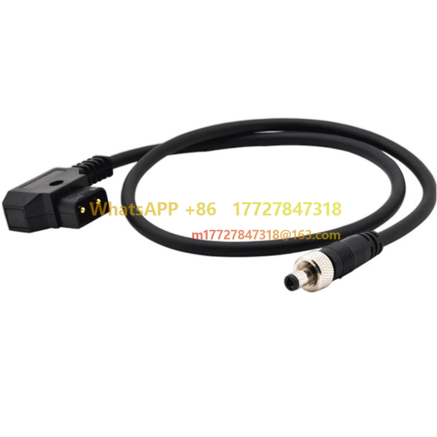 Kamera D-TAP B-Typ auf DC-Netzkabel, gerader Kopf, Winkelstück mit Schloss, DC-Netzkabel