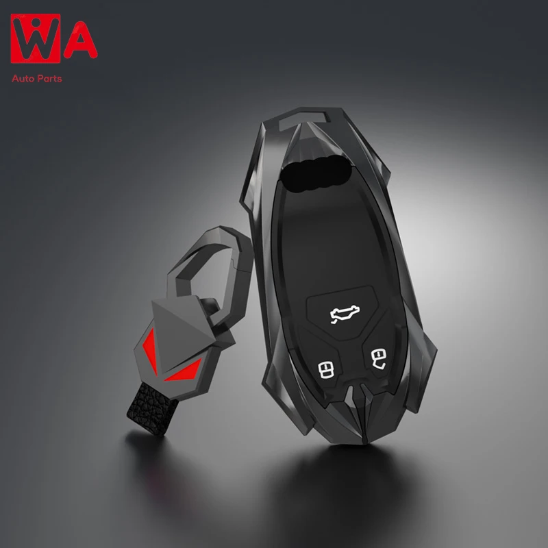 

Car Key Case Cover Shell Fob For For Audi A4 B9 A5 A6 8S 8W Q5 Q7 4M S4 S5 S7 TT TTS TFSI RS Protector Fob Keyless Accessories