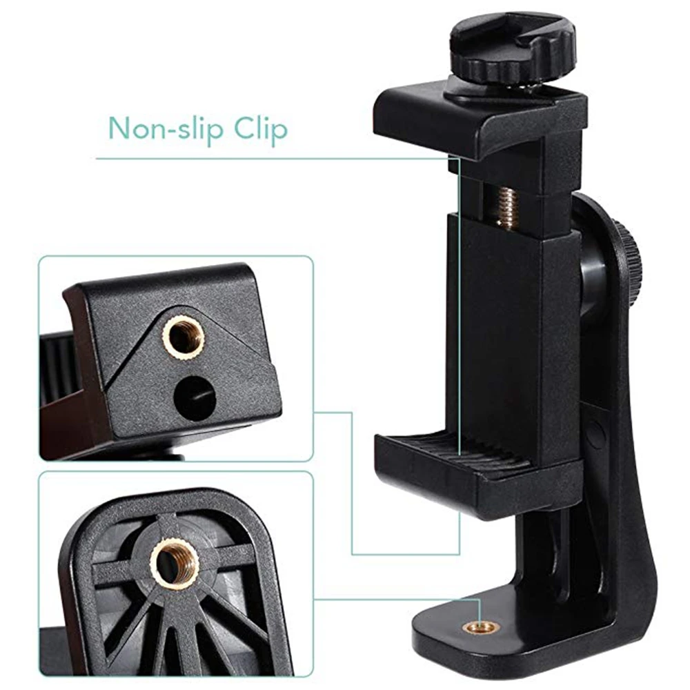 Universal 360 Rotation Tripod Stand 1/4 threaded hole Universal Tripod Mount Cell Phone Clip Holder for Smartphones Accessories