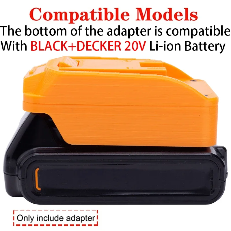 Battery adapter/converter for Worx 20V 6PIN Li-ion tools to BLACK+DECKER 20V Li-ion battery adapter power tool accessories