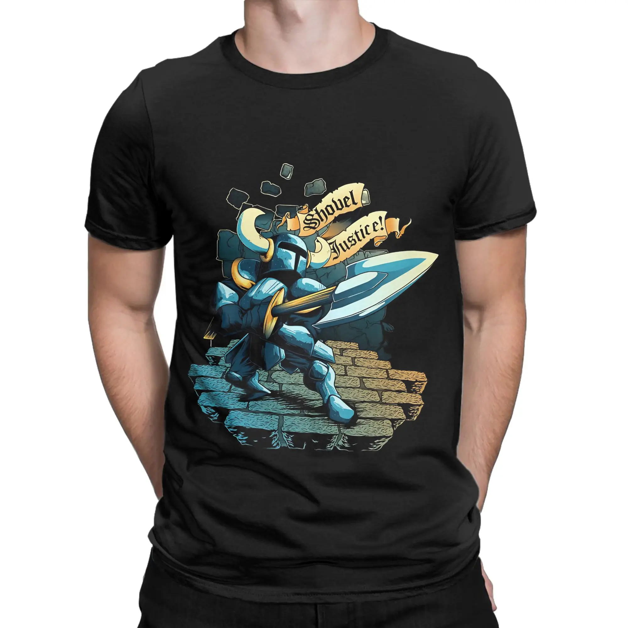 Steel Thy Shovel Novelty 100% Cotton T-Shirt Shovel Knight Tees Tops For Men