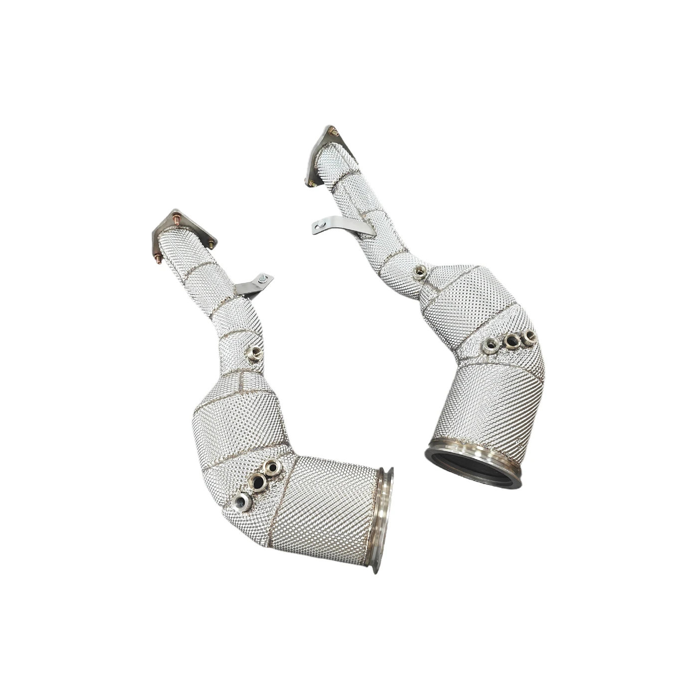 Stainless Steel Heatshield Racing Pipe Stainless Steel Heat Protection Racing Grade Improves Flow SUV Fit Anti-Corrosion Durabl