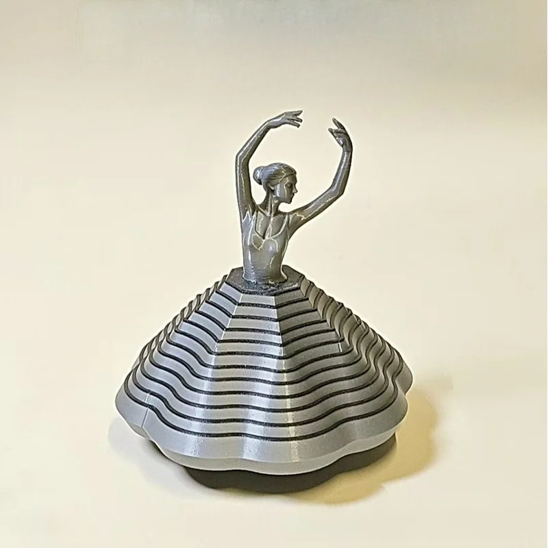 3D Printed Rotating Ballet Dancer Stress-Relieving Small Figurine Fingertip Dancer Desktop Reliever