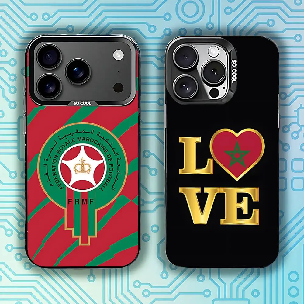 

Morocco-Flag Phone Case For iPhone 17,16,15,14,13,12,11,Pro,Max,Plus,E,Air,Mini Black Tpu Cover