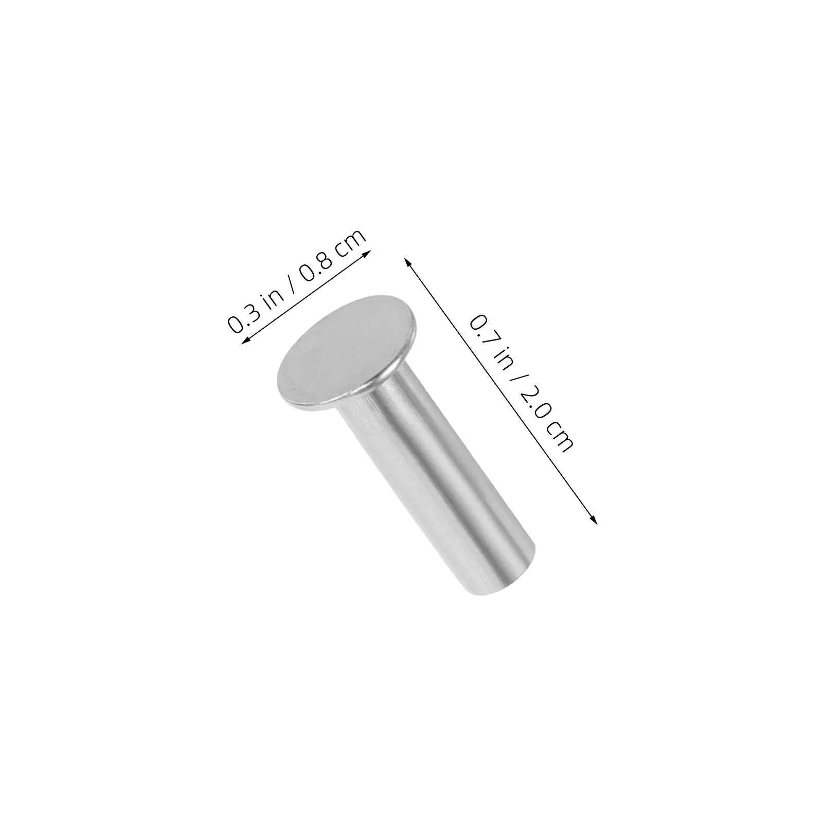 50 Pairs Tool Kitchen Knife Rivets Brass Fasteners for Knives Handle Pins Lock Supplies Silver Cleaver