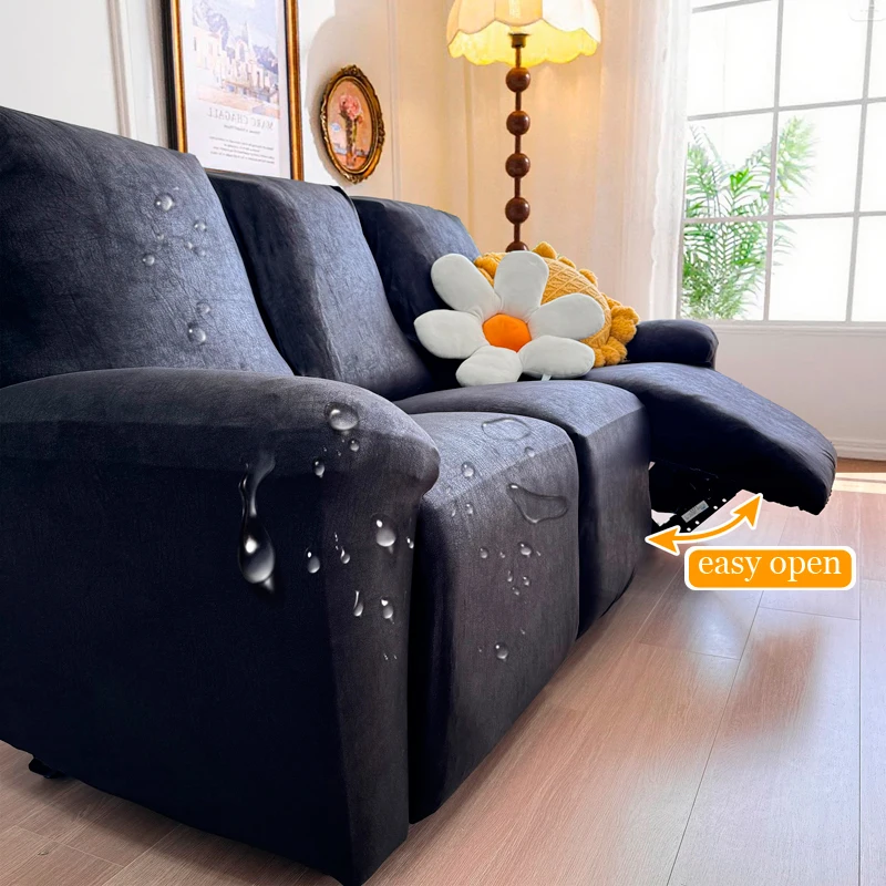 Waterproof Recliner Chair Covers 1/2/3 Seat Recliner Cover That Stay in Place, Washable Recliner Slipcovers for dogs,cats,kids