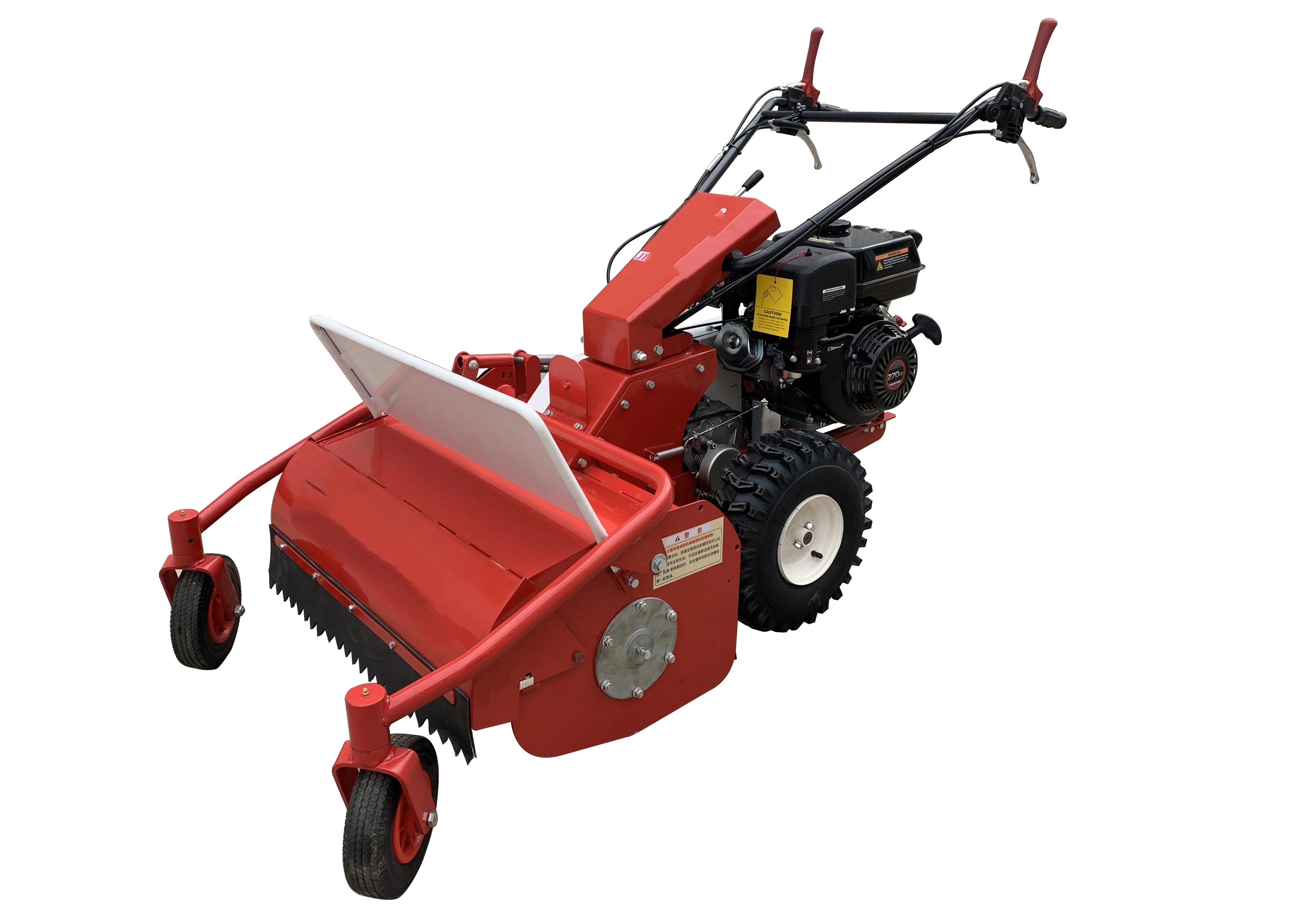 Professional Commercial Rotary Lawn Mower for High and Thick Grass 270cc Gas Power 26inch Cutting Width