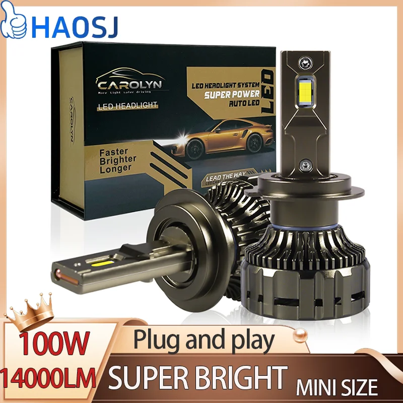 

HAOSJ H4 LED Headlight Canbus Decoder H7 LED H4 H11 H1 9004 9005 9006 HB3 HB4 Fog Lamps Bulbs High Low Beam Car Headlamp Bulb