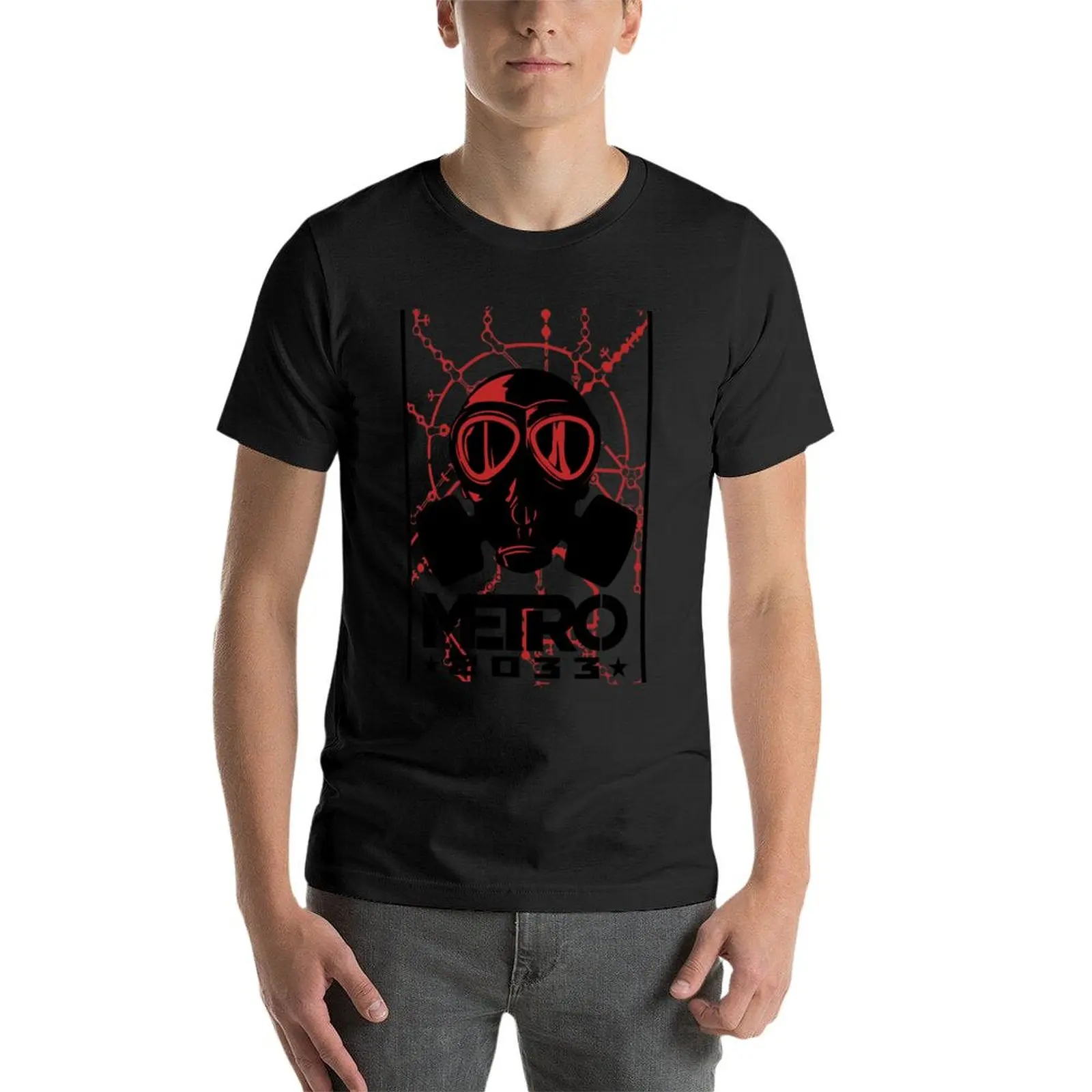 Camiseta gráfica anime Metro 2033 masculina, de secagem rápida, 2033