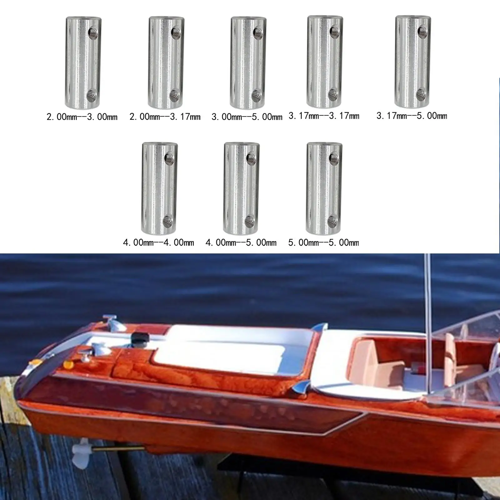 موصل مقرنة اقتران المحرك العالمي المشترك مقرنة العمود اقتران عمود المحرك لترقية قارب RC يستبدل قطع الغيار DIY بها بنفسك #4