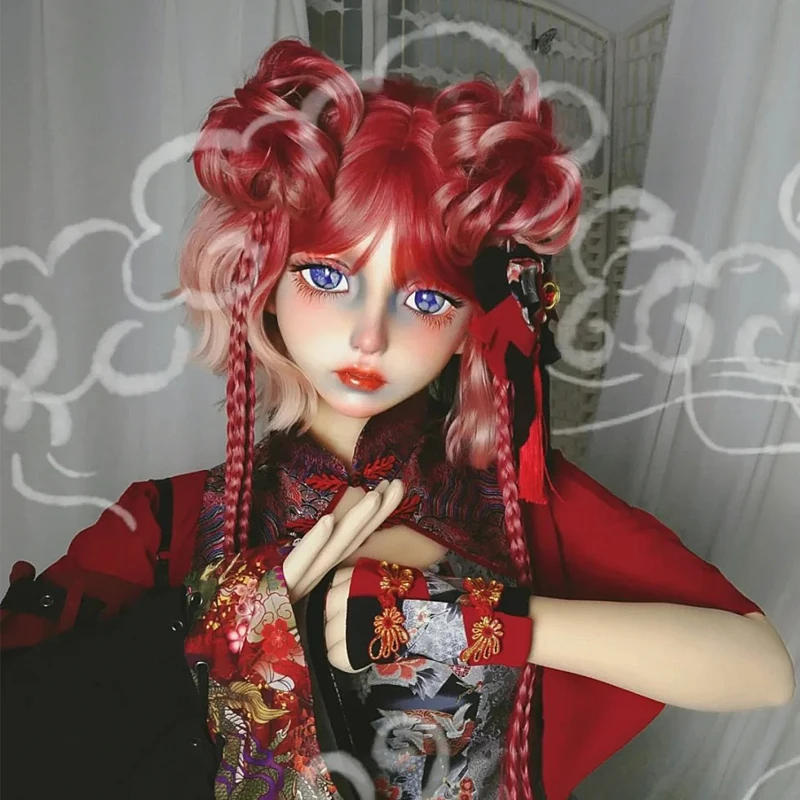Maski BJD z żywicy, półgłowa/cała głowa, oczy Kigurumi, crossdress, cosplay, japońskie anime, unisex, maski, oczy i peruka
