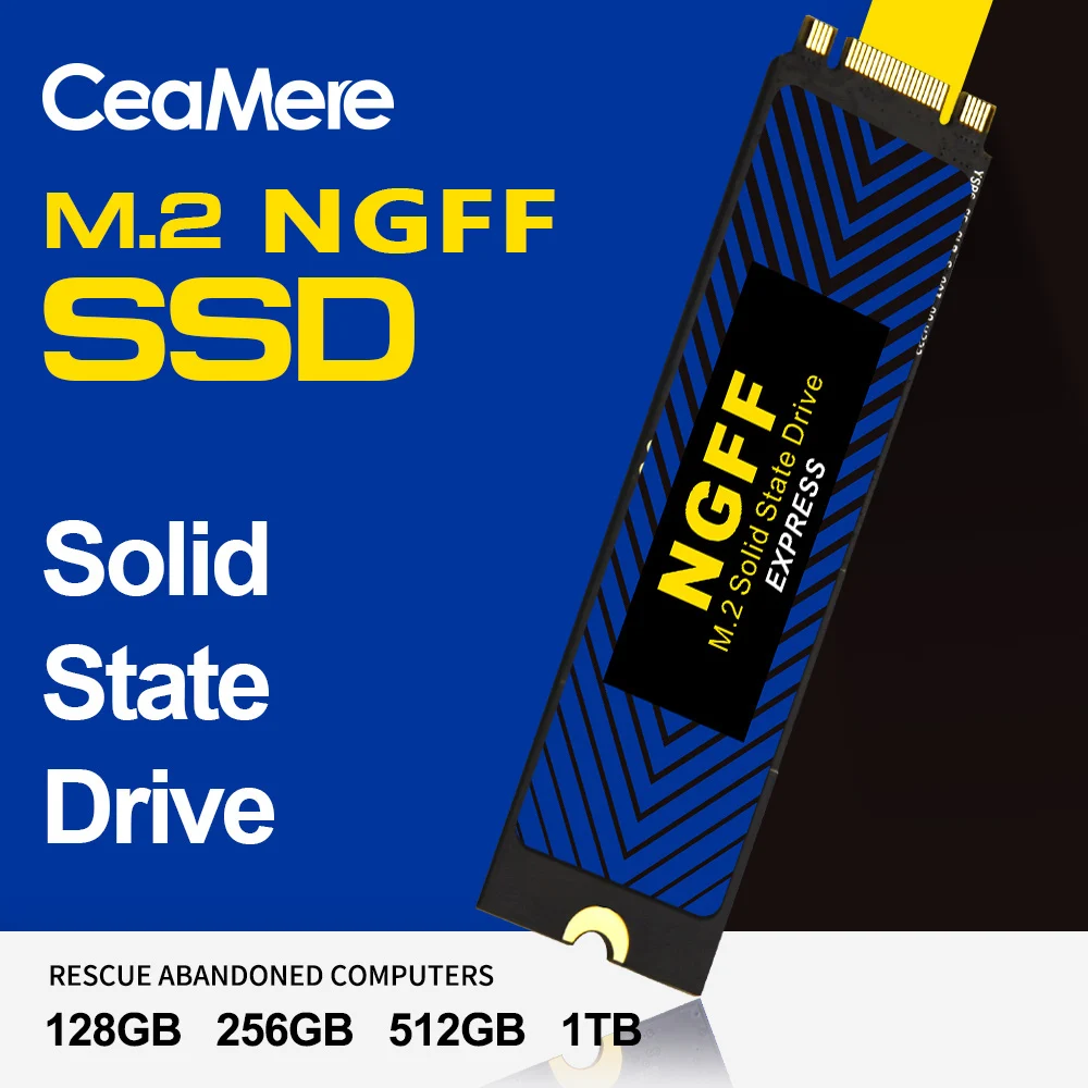CeaMere M.2 SSD NGFF Pcle 2-20 قطعة 128 جيجابايت 256 جيجابايت 512 جيجابايت محرك الحالة الصلبة محرك الأقراص الصلبة الداخلي للكمبيوتر المحمول سطح المكتب