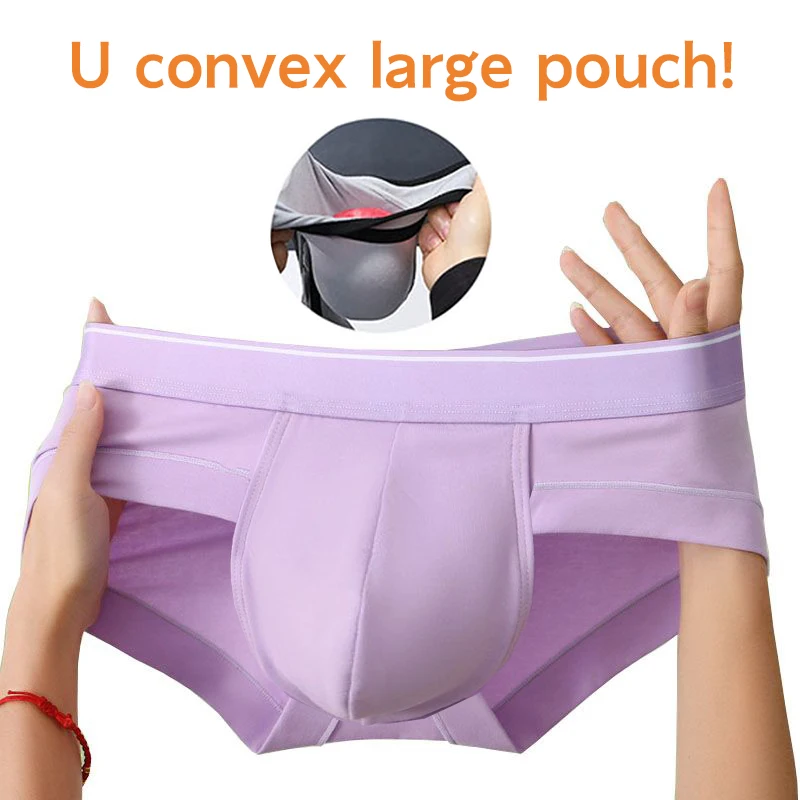 Cotton Elastic Panties Enhancing Pack Underpants Slip New Man's Bulge Pouch Underwear Big Egg Boxers Amazing U-Convex Lingerie