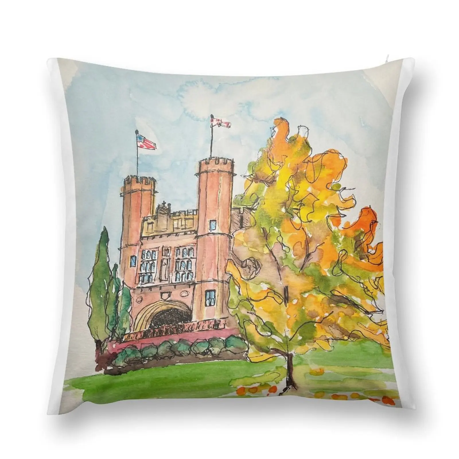 

Brookings Hall Throw Pillow Pillow Cases Decorative Rectangular Cushion Cover pillow