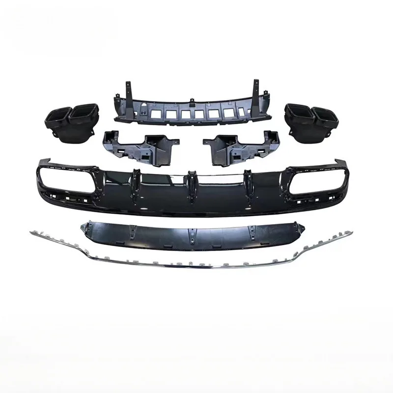 

2019 S Class W217 S63 Coupe Rear Diffuser and Muffler Tips for W217 S63 Coupe Diffuser with Exhaust Pipes