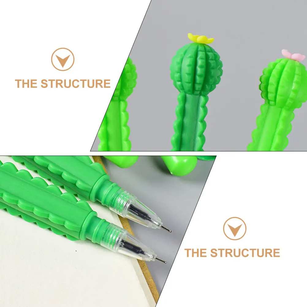 

Набор из 10 милых гелевых ручек «Кактус» с защитным колпачком, обеспечивающим плавное письмо, идеально подходят для студентов, для ведения дневников и заметок