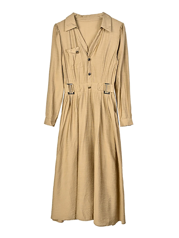2024 Casual Cotton and Linen Long Robe Spring Autumn Elegant Women Office Lady Midi Dress Vintage Bodycon Party Prom Maxi Dress