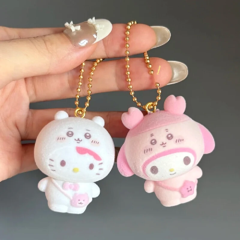 In Stock Genuine Sanrio&Chiikawa Collaboration Series Blind Box Hellokitty Hachiware Usagi Figurine Mystery Box Pendant Gift