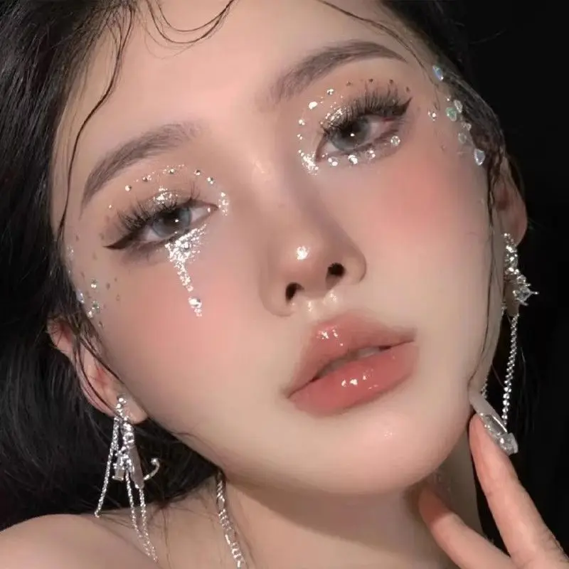 1pcs Transparent Rhinestone Face Jewels Sparkling Gem Nail Art Stickers Jewels Stickers Festival Body Art Decor Nail Diamond