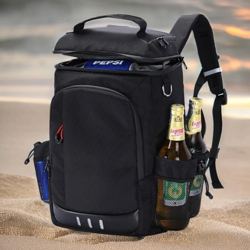 New Picnic Cooler Bag Large Capacity Camping Meal Hikking Thermal Backpack with Bottle Opener Leakproof Insulated Lunch Bag